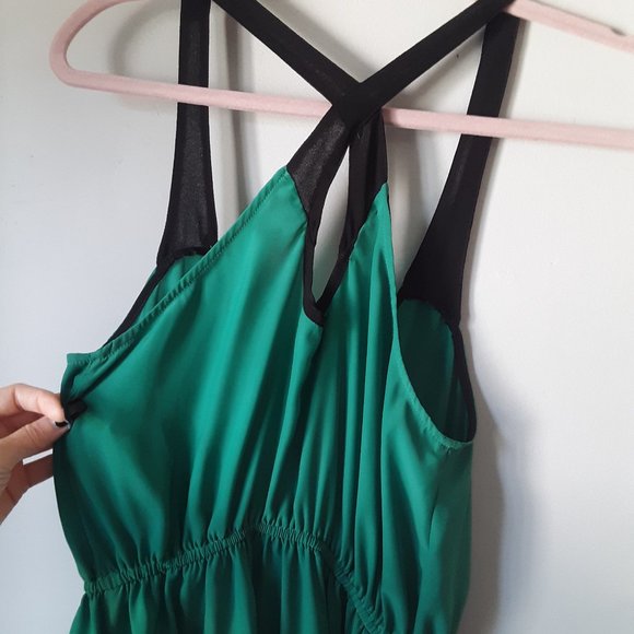 Silence and Noise dress small, green/black light fabric rayon-ish - Picture 8 of 8